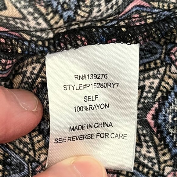Daniel Rainn Multicolour Print Button Front Blouse, Size Medium Petite - Picture 8 of 10